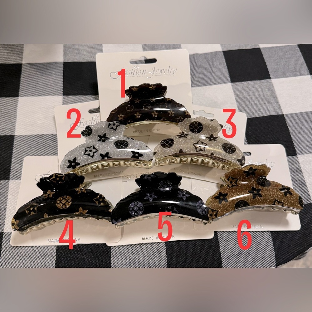 Choose your color 1-6 mono claw hair clip